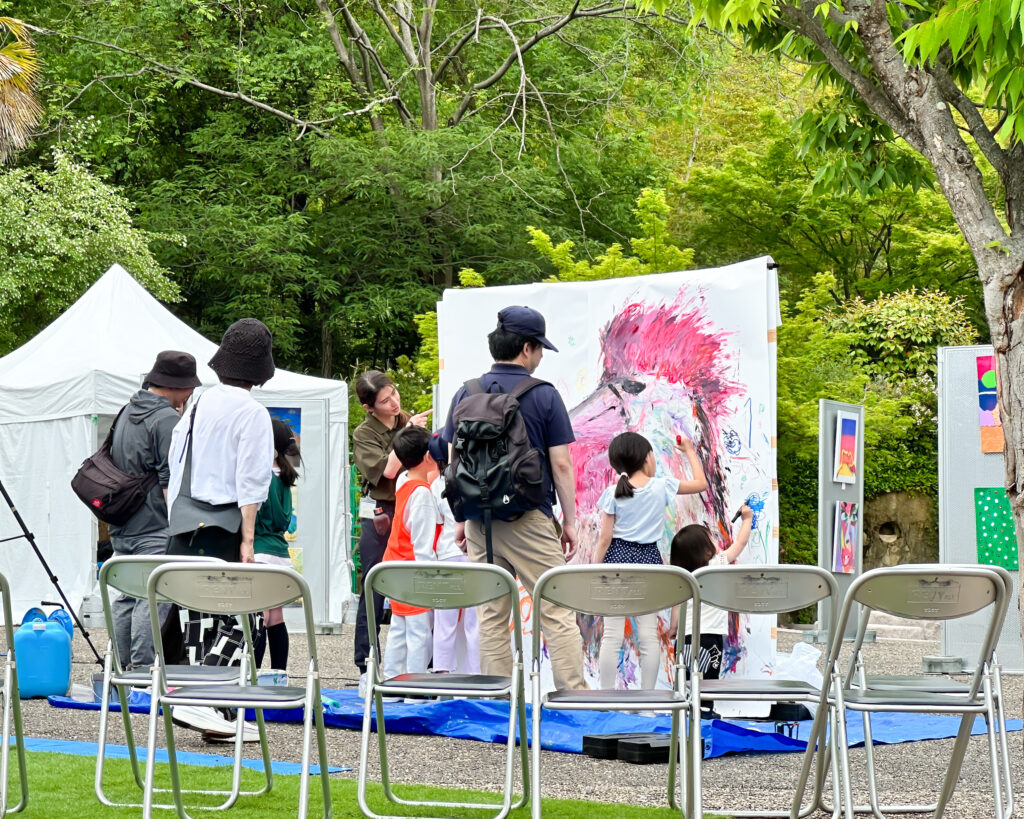 ライブペインティングの様子